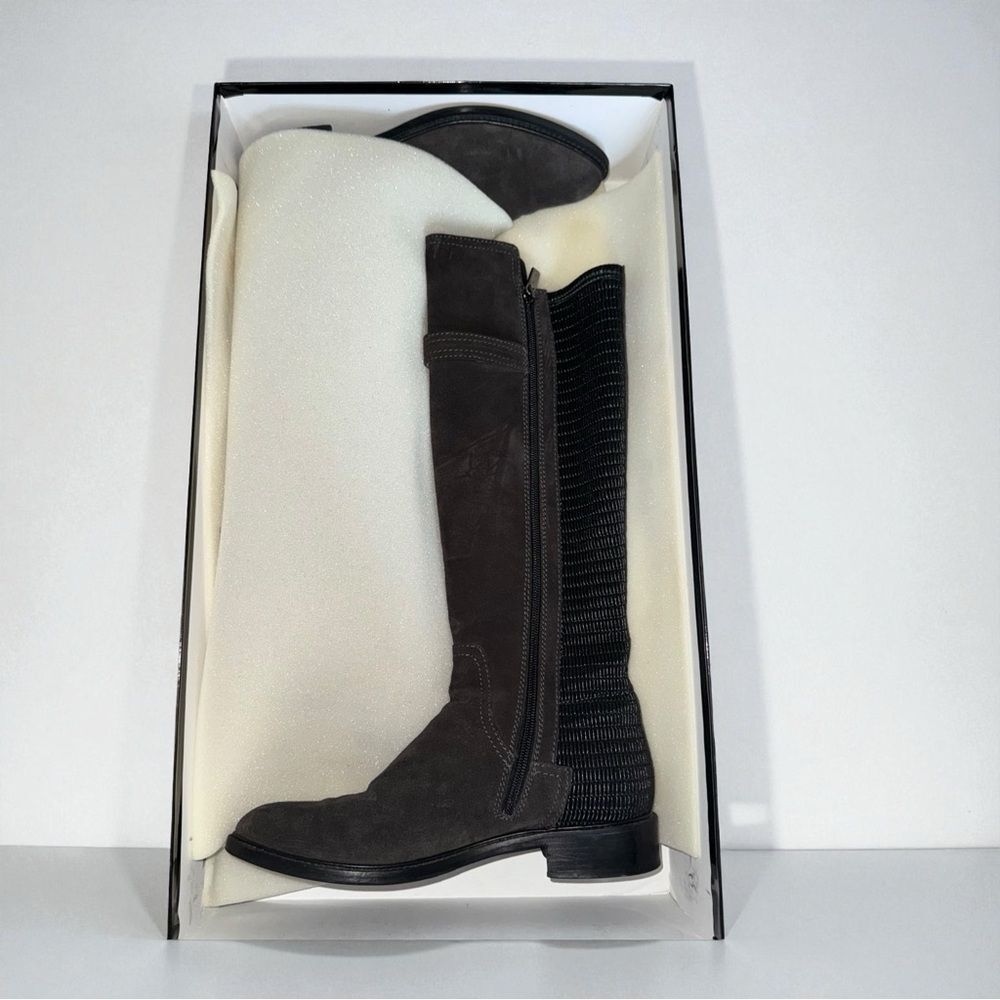 Aquatalia Women's Gael Graphite Suede/Elastic Boot 8 M